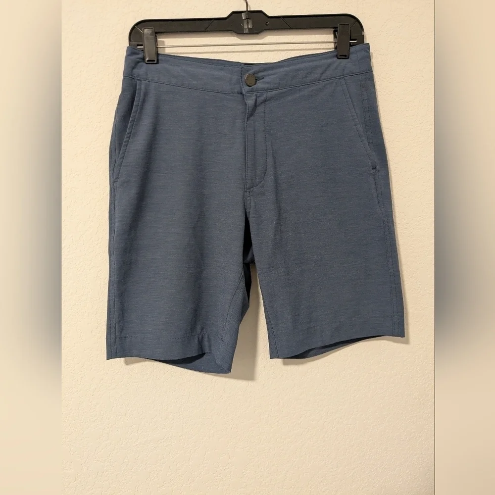Faherty Blue Tailored Relaxed Straight Leg Drawstring All Day Shorts 9